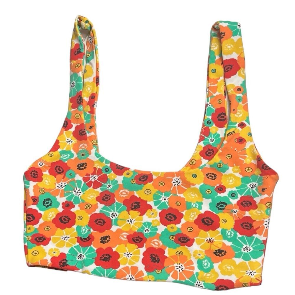 Zara Retro Boho Floral Bralette Top
